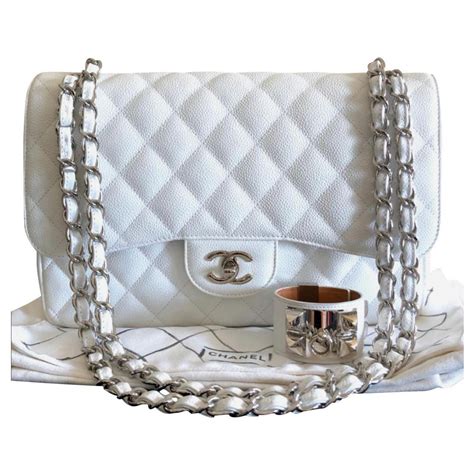 jumbo white chanel bag|vintage jumbo chanel bag.